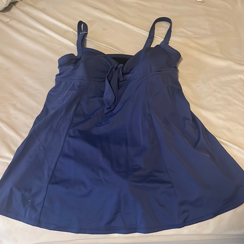 Blue swim suit top